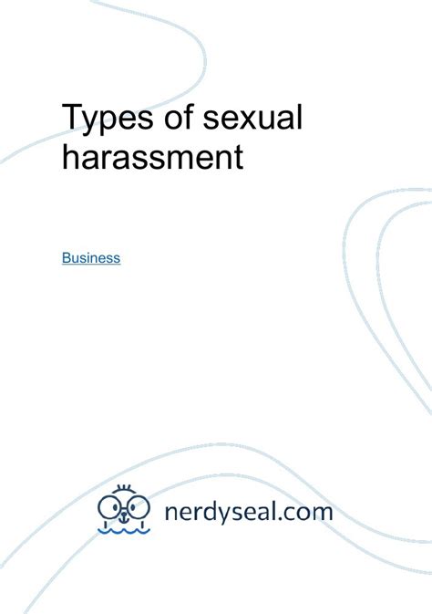 types of sexual harassment 298 words nerdyseal