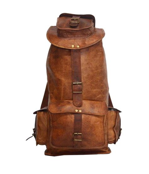 Digital Rajasthan Vintage Leather Brown Natural Handmade Rucksack