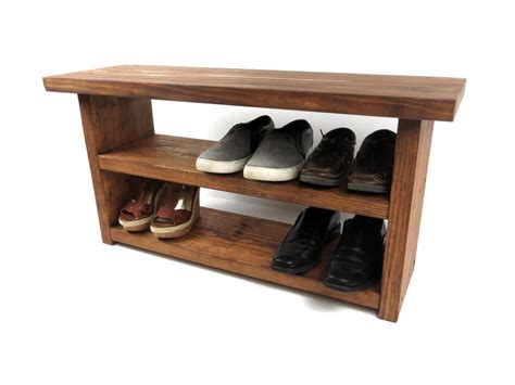 Wood entryway benches with storage, rustic entryway benches with shoe storage, white entryway benches with modern entryway bench with storage: Entryway Bench with Shoe Storage - JustKnotWood