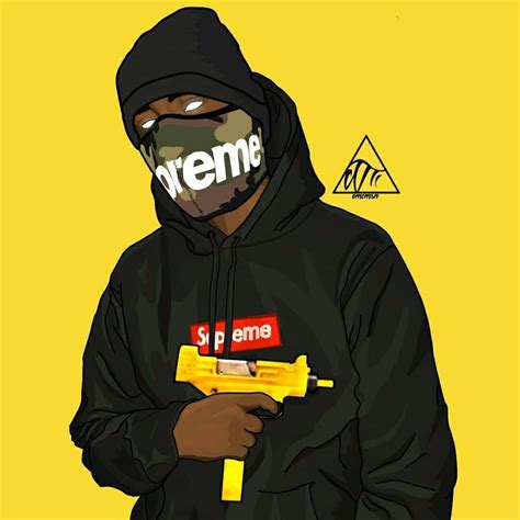 Download Yellow Supreme Gangster Cool Xbox Profile Picture