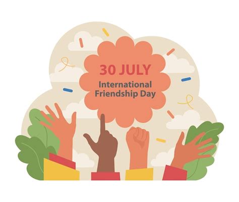 Premium Vector International Friendship Day Cheerful Characters Best
