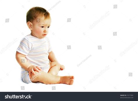 Upset Baby Boy Isolated Over White Stock Photo 21217582 Shutterstock