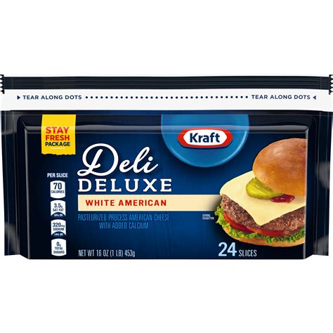 Many classic cheeses use coloring in similar ways. Kraft Deli Deluxe White American Cheese Slices 16 oz ...