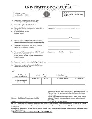 39,139 likes · 96 talking about this · 811 were here. Calcutta University Migration Form - Fill Online ...