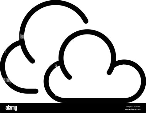 Misty Cloud Icon Outline Misty Cloud Vector Icon For Web Design
