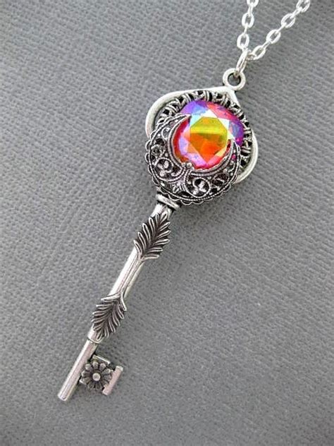 Skeleton Key Necklace Fantasy Magic Necklace Disney Aladdin Etsy