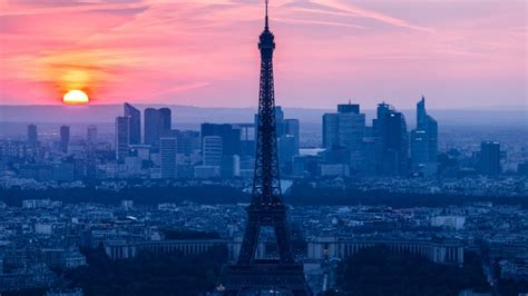 Paris City Skyline Zoom Background Template Postermywall