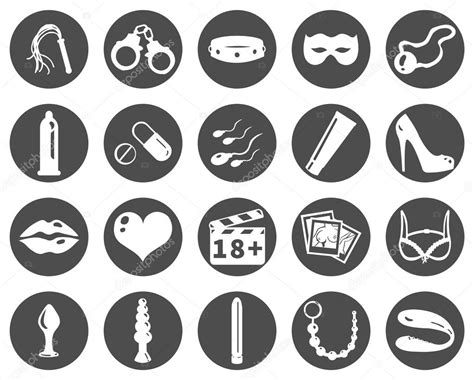 Vector Conjunto De Iconos De La Tienda De Sexo Vector Gráfico Vectorial © Nikiteev Imagen 47867255