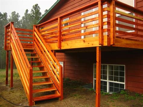 If the total rise is 48 inches, then 48 ÷ 7.5 = 6.4. horizontal deck railing designs - Google Search | deck ...