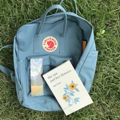 artsy aesthetic blue and adventurous 💙💙 on we heart it mochila kanken backpack fjallraven diy