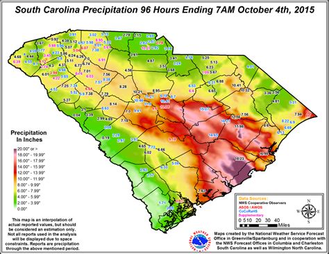 Nws Gsp On Twitter South Carolina 96 Hour Rainfall Totals Ending At