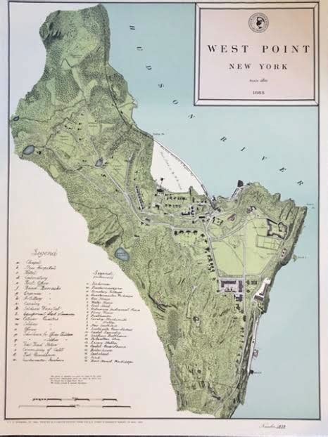 Map Of West Point 1883 Daughters Of The Us Army T Shop Dusa