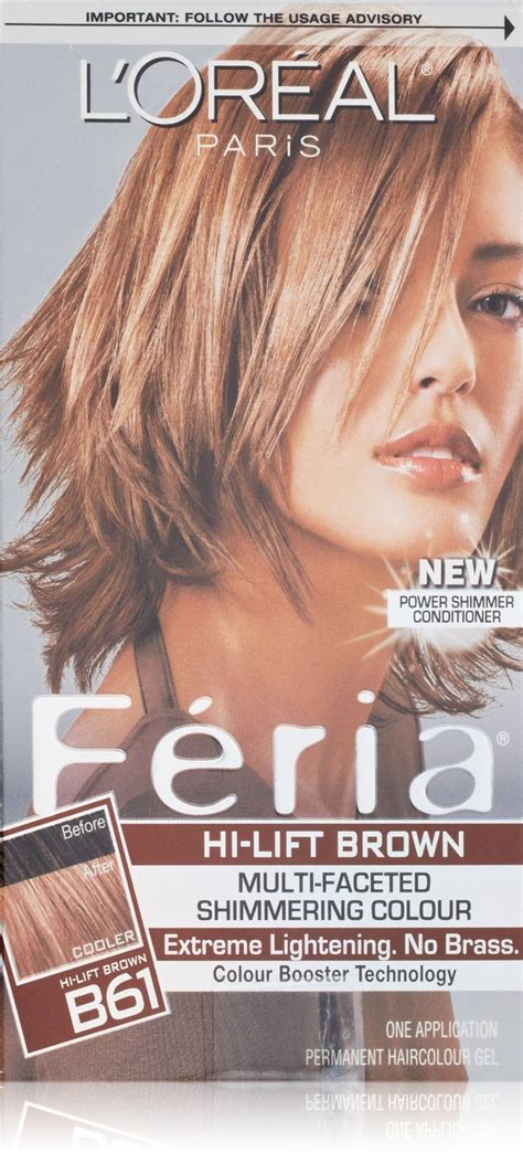 Loreal Feria Hair Color B61 Downtown Brown