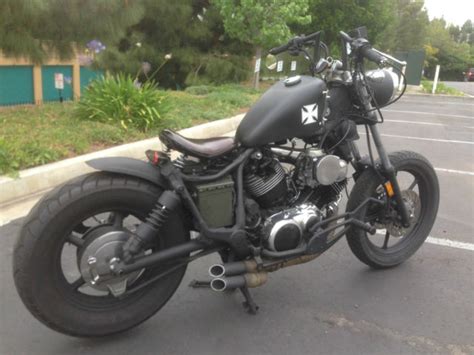 Bobber chopper custom saddlebag yamaha dragstar xvs650/1100 spider vint brown v2. 1989 Yamaha Virago XV1100 Chopper Bobber Harley Cruiser