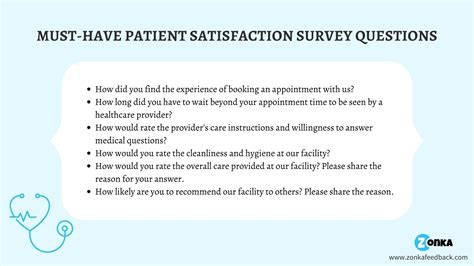 patient satisfaction survey examples
