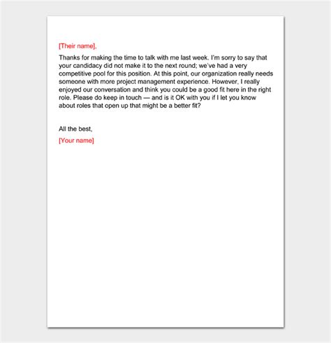 37 Polite Rejection Letter And Email Samples Writing Tips