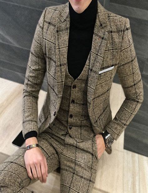 Popular Latest Pent Coat With Images Checkered Suit Mens Tweed Suit
