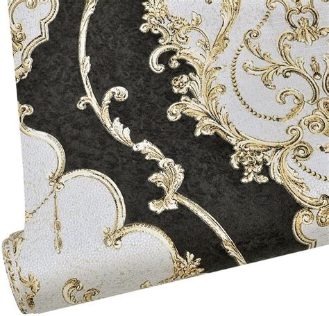 10m Luxury Heavy Texture Victorian Damask Wallpaper Etsy