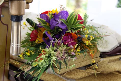 The Flower Magician Super Tropical Vivid Coloured Wedding Bouquet