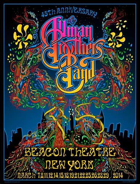 Allman Brothers Band Concert Poster Re Print 461 Etsy In 2021