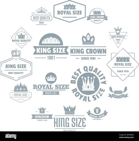 Crown Royal Logo Icons Set Simple Style Stock Vector Image And Art Alamy