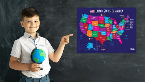 Buy Map Of Usa States And Capitals Colorful Us Map With Capitals