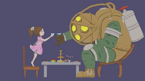 Bioshock Big Daddy And Little Sister Art