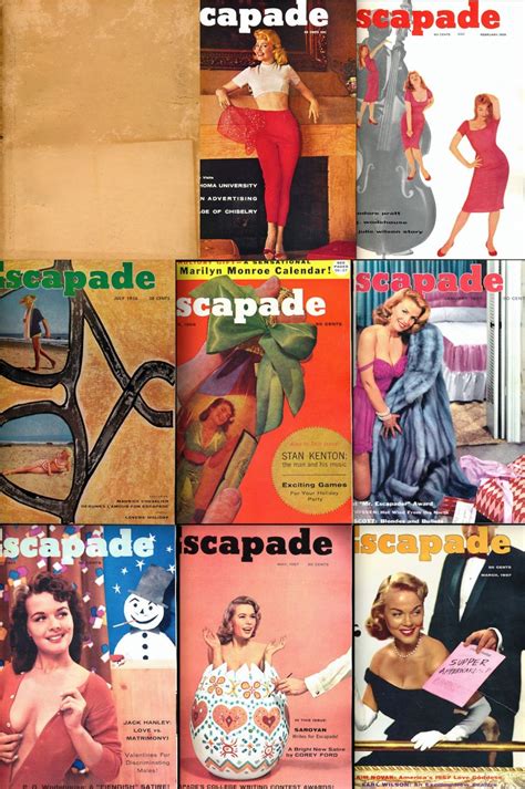 Escapade 8 Vintage Adult Magazines Bound Together 1956 58 By Various