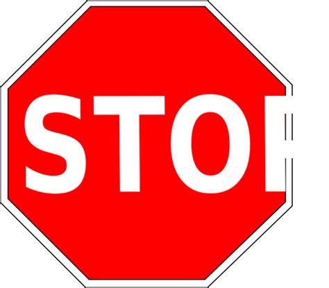 Stop Sign Clip Art At Vector Clip Art Online Royalty Free