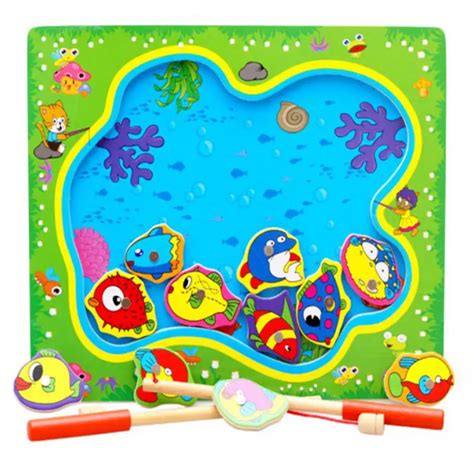 Childrens Educational Magnetic Fishing Game Ocean Fishing Parent Child