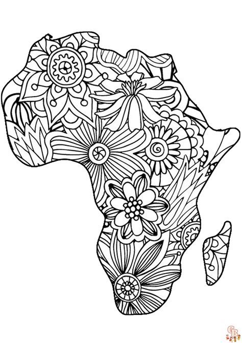 صفحات تلوين أفريقيا قابلة للطباعة مجانا للأطفال والكبار
