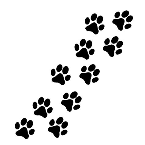 Paw Puppy Cat Pug Clip Art Foot Prints Png Download 10001000