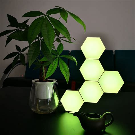 Color Changing Wall Led Light Blocks Diy Geometric Assembly Etsy