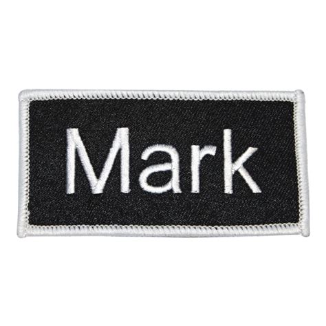 Mark Name Tag Patch Uniform Id Work Shirt Badge Embroidered Iron On