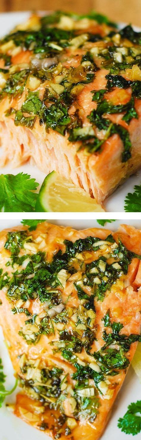 As the name suggests, this honey lime salmon recipe doesn't get any easier as it calls for only a few key i baked the salmon in the oven at 400 degrees for about 20 minutes, then finished it under the broiler for 2. Cilantro-Lime Honey Garlic Salmon baked in foil - easy ...