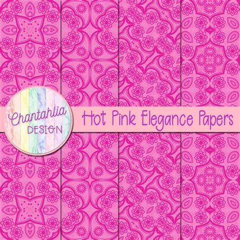 Free Digital Papers Featuring Hot Pink Elegance Designs