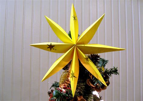 How To Make A Paper Star For Christmas Tree Topper Nina Mickens