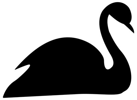 Onlinelabels Clip Art Black Swan Silhouette