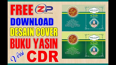 Free Download Template Desain Cover Buku Yasin Cdr Youtube