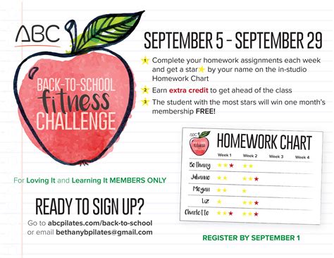 Sign Up For The Back To School Fitness Challenge Abc Fitness Studio