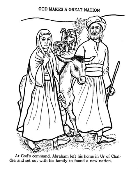 For older students, who can write well, have them write all they can remember about what Abraham Move - Coloring Page - SundaySchoolist