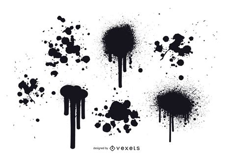 Grunge Paint Splatter Vektoren Kostenlos Vektor Download