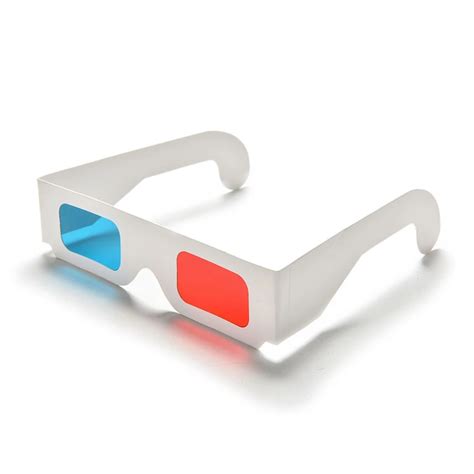10pcslot Universal Anaglyph Cardboard Paper Red And Blue Cyan 3d Glasses