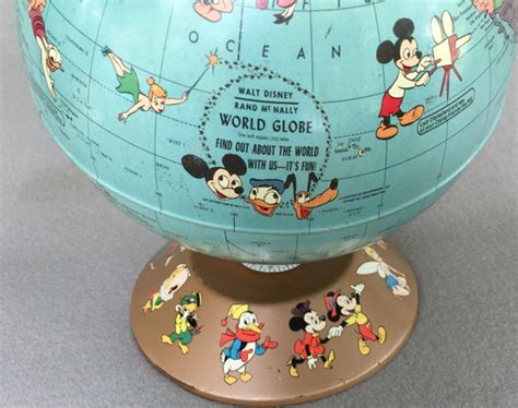 Walt Disneyrand Mcnally World Globe J Compton Gallery