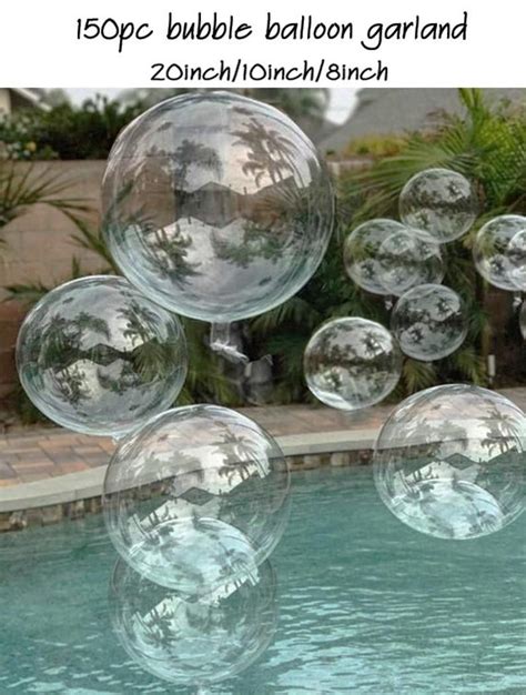 150pc Giant Clear Bubble Balloon Garland Kit Balloons Ranging Etsy