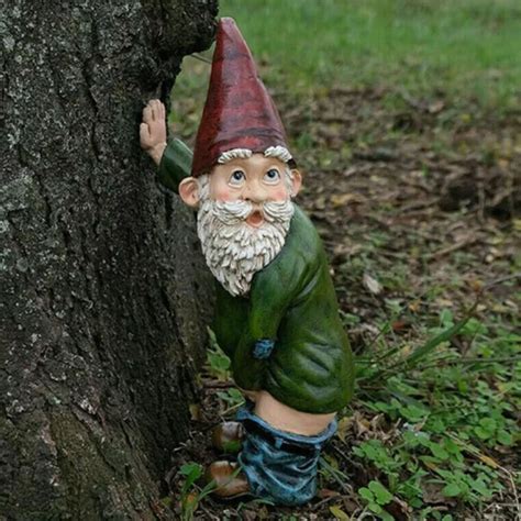 Funny Garden Gnome Statue Resin Home Lawn Ornament Figure Sculpture Decor Picclick