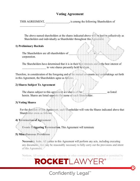 Free Voter Agreement Template FAQs Rocket Lawyer