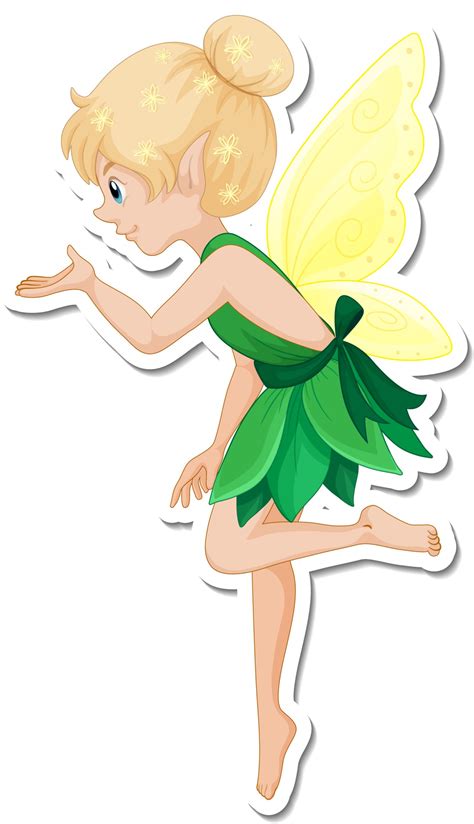 Beautiful Fairy Cartoon Character Sticker 2852819 Vector Art At Vecteezy