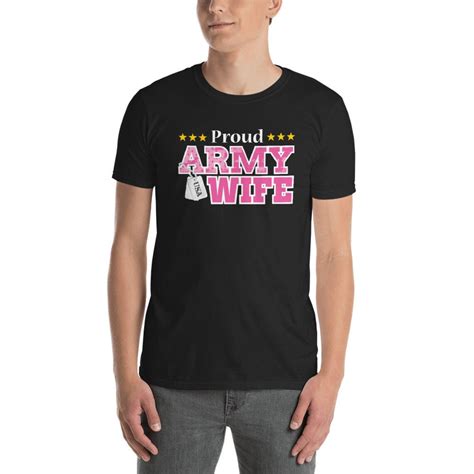 Proud Army Wife T Shirt Usa Military Wife Shirt Womens Etsy