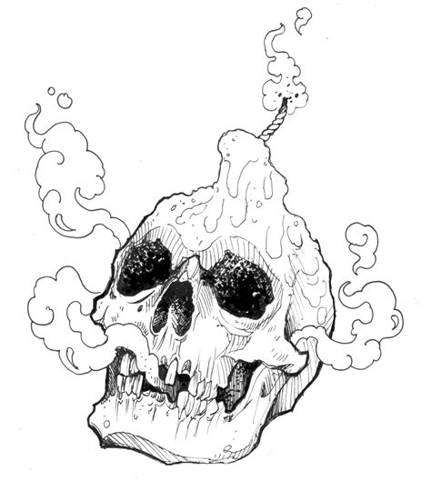 Skull Flash Tattoo Tatting Sketch Skull Sketch Drawing Bobbin Lace